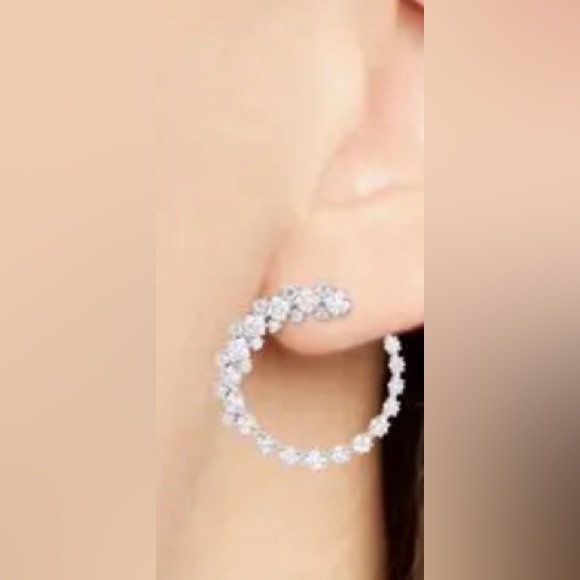 NADRI Tulle Gradient Hoop Earrings, $90 - Picture 2 of 6